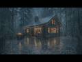 Rain in a Cozy Forest Cabin 🌧️ Fall Asleep Fast with Gentle Rain