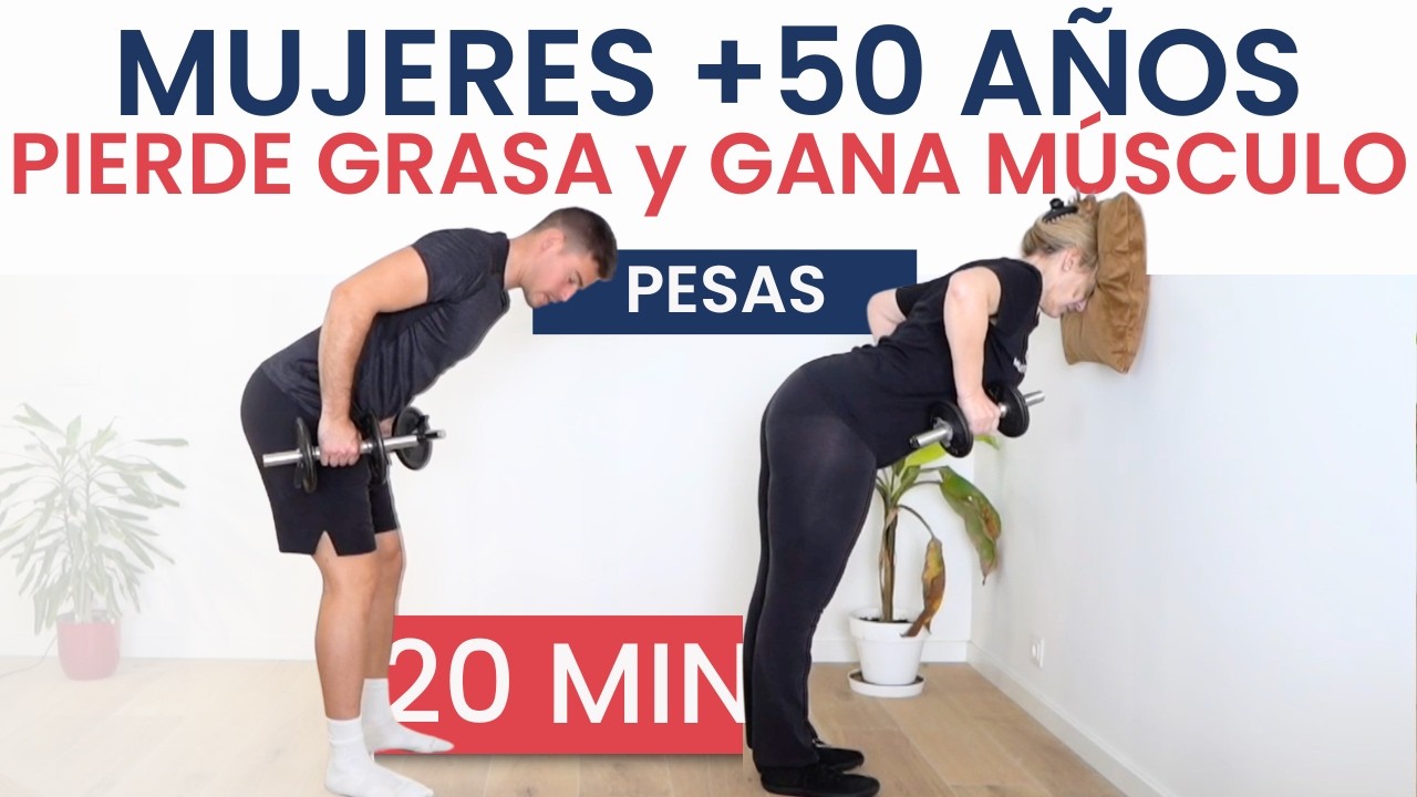 Rutina de 20 minutos para MUJERES de 50 años - Logra Perder GRASA y GANAR MÚSCULO PRINCIPIANTES