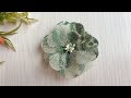 Green Lace flower diy - fabric flower tutorial