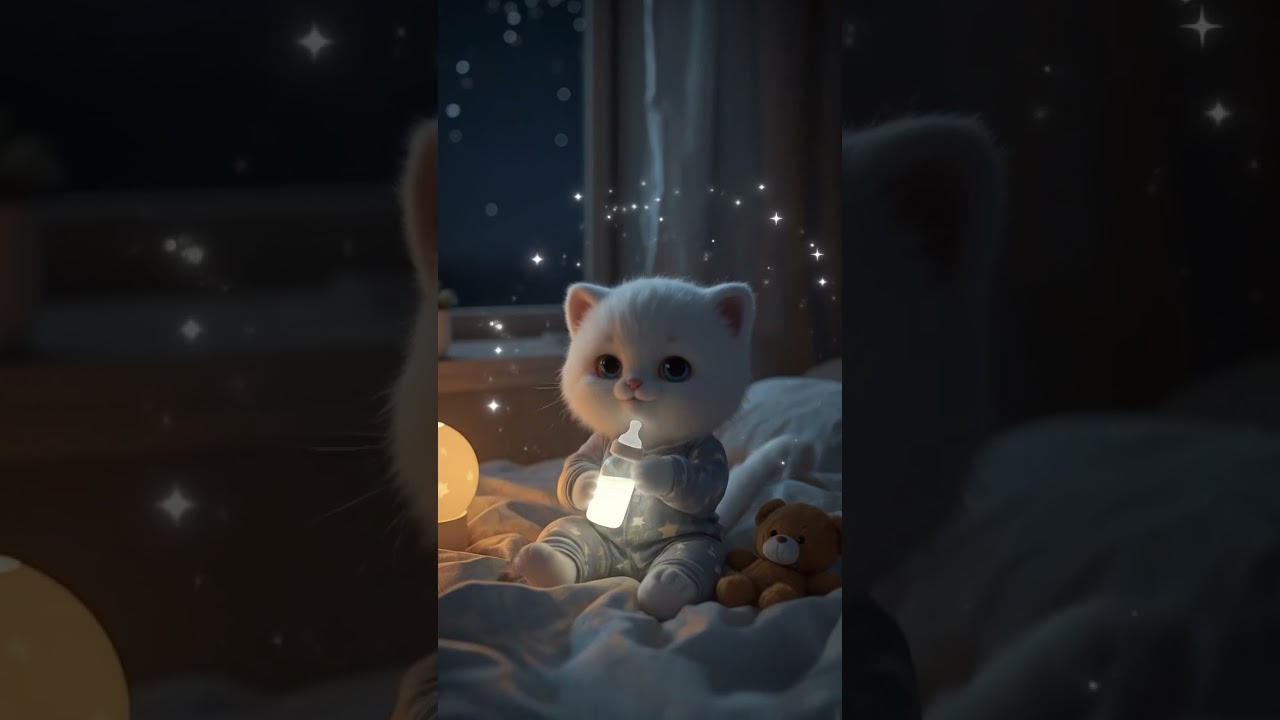 cute kitten is sleepy🍼🐾💤