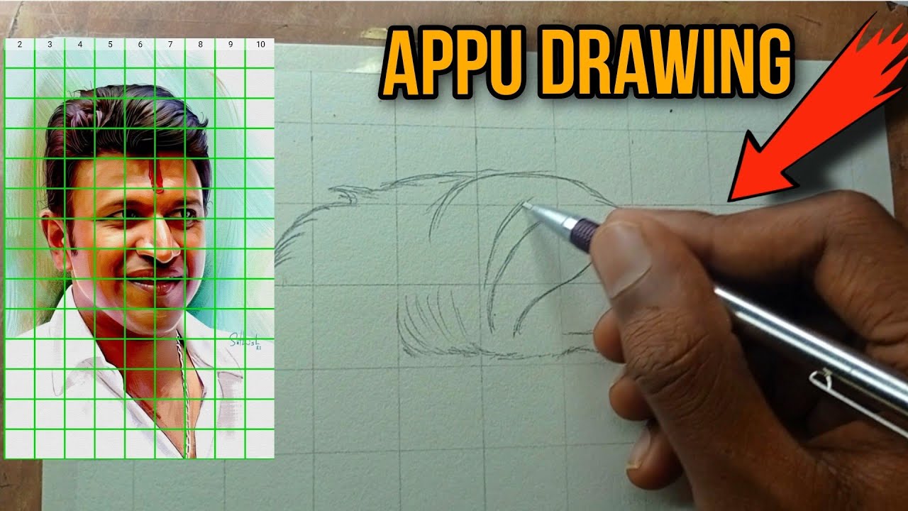 Puneethrajkumar drawing outline tutorial|Dr. Puneethrajkumar birthday ...