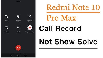Redmi Note 10 Pro Max Call Recording Not Showing Problem Solve | Call Recording Show Kaise Kare
