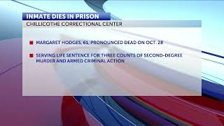 State announces woman's death at Chillicothe prison
