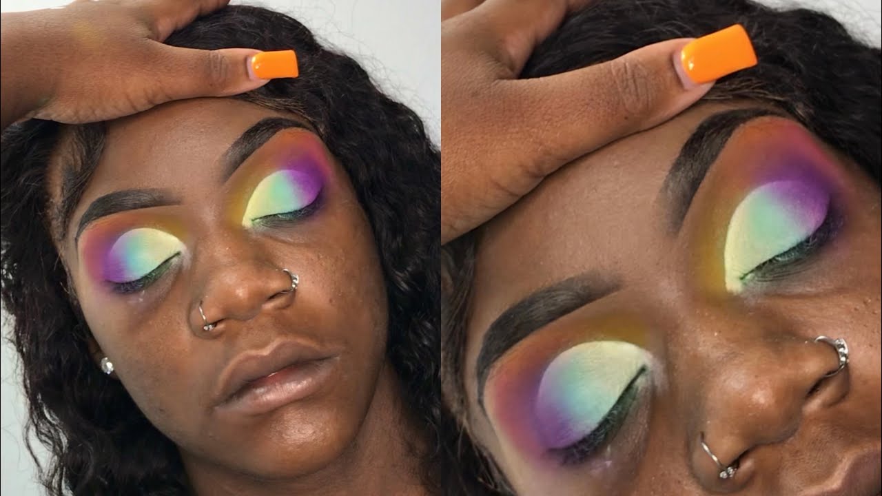 Multi-Color Glitter Cut-Crease | Client Makeup Tutorial - YouTube