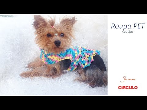 ROUPA PET EM CROCHÊ PASSO A PASSO PROF. SIMONE ELEOTÉRIO