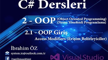 C# Dersleri 2 - OOP (Nesne Yönelimli Programlama) 2.1 - OOP Giriş