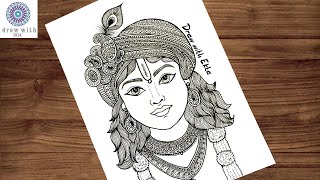 Lord Krishna | Mandala Art | Step by Step | Simple Mandala Art | Mandala art for Beginners