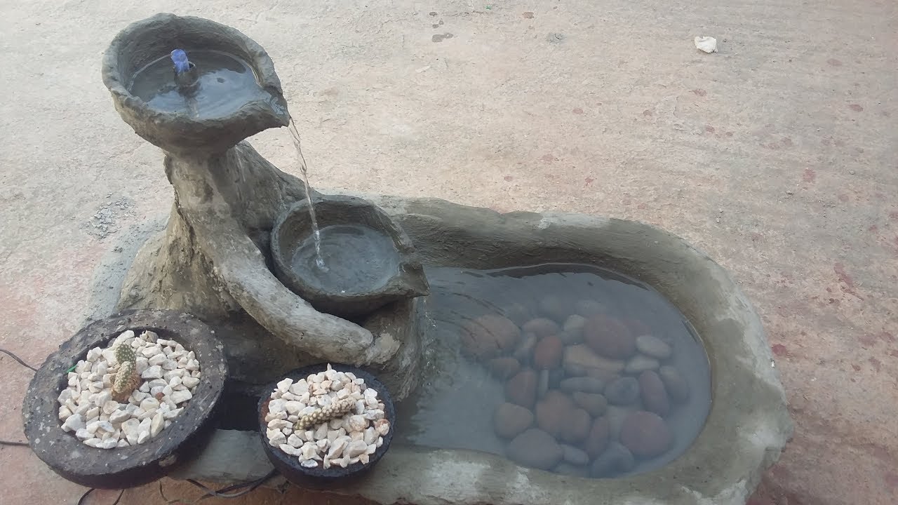 طريقة صنع نافورة بادواة بسيطة