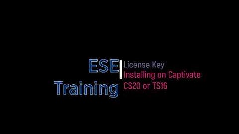 Install License Key CS20 or TS16