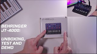 Behringer JT4000 Micro: Unboxing, test and demo song. A little blue gem!