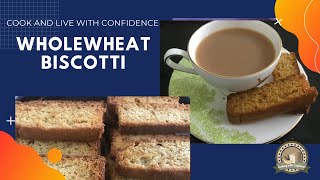 Whole wheat Biscotti Recipe: Eggless recipe