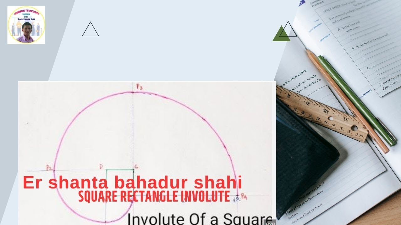 How to draw Involute Of a Square rectangle |nepali language |