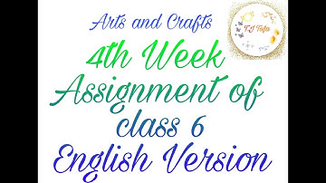 4th week assignment || Class 6 || Arts and Crafts || English Version ||