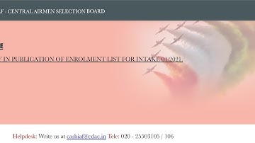 Airforce XY Enrolment List Big Update 2021 | Airforce Enrolment List 2021 | Must Watch