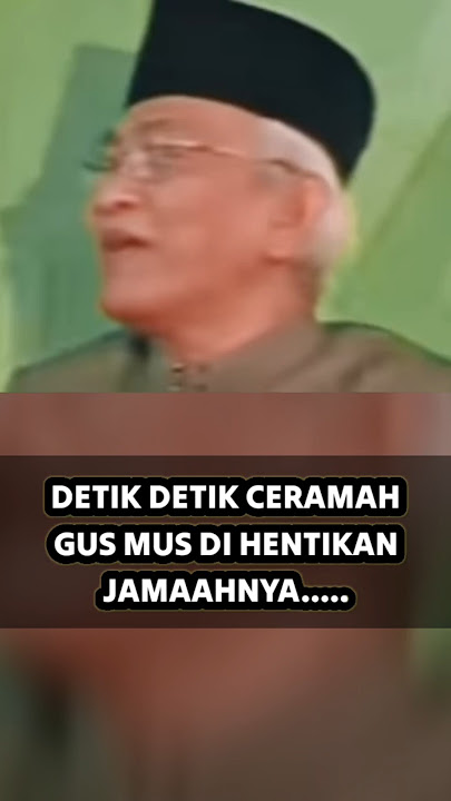 SECONDS WHEN GUS MUS'S LECTURE WAS STOPPED BY THE CONGREGATION