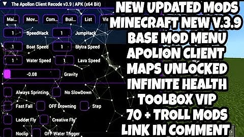 Minecraft New Mod Menu Toolbox V.3.9 | 100 + Features | Link in Pinned Comment