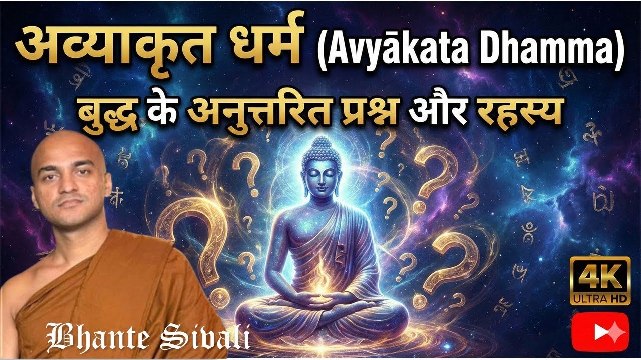 अब्यातक (अव्याकृत) का अर्थ ! अव्याकृत धर्म / Avyākata Dhamma)  Bhante Sivali 