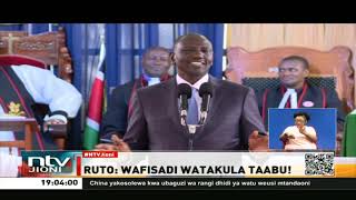 Rais Ruto aahidi kupambana na ufisadi kwa udi na uvumba