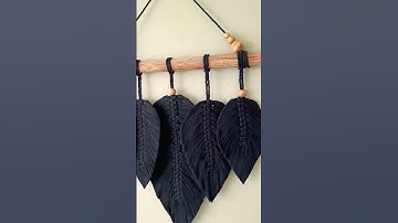 macrame leaves in black 🖤