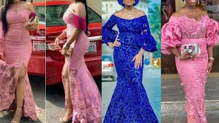 45+ Latest #Lace Asoebi Style & Designs for Modern Traditional Wedding || African fashion styles