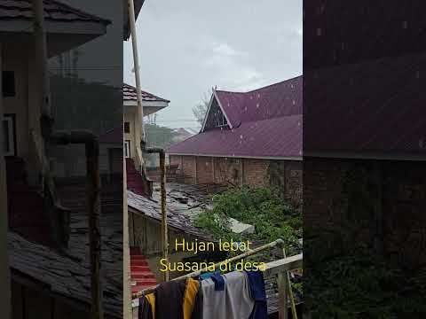 suasana hujan lebat di desa #automobile