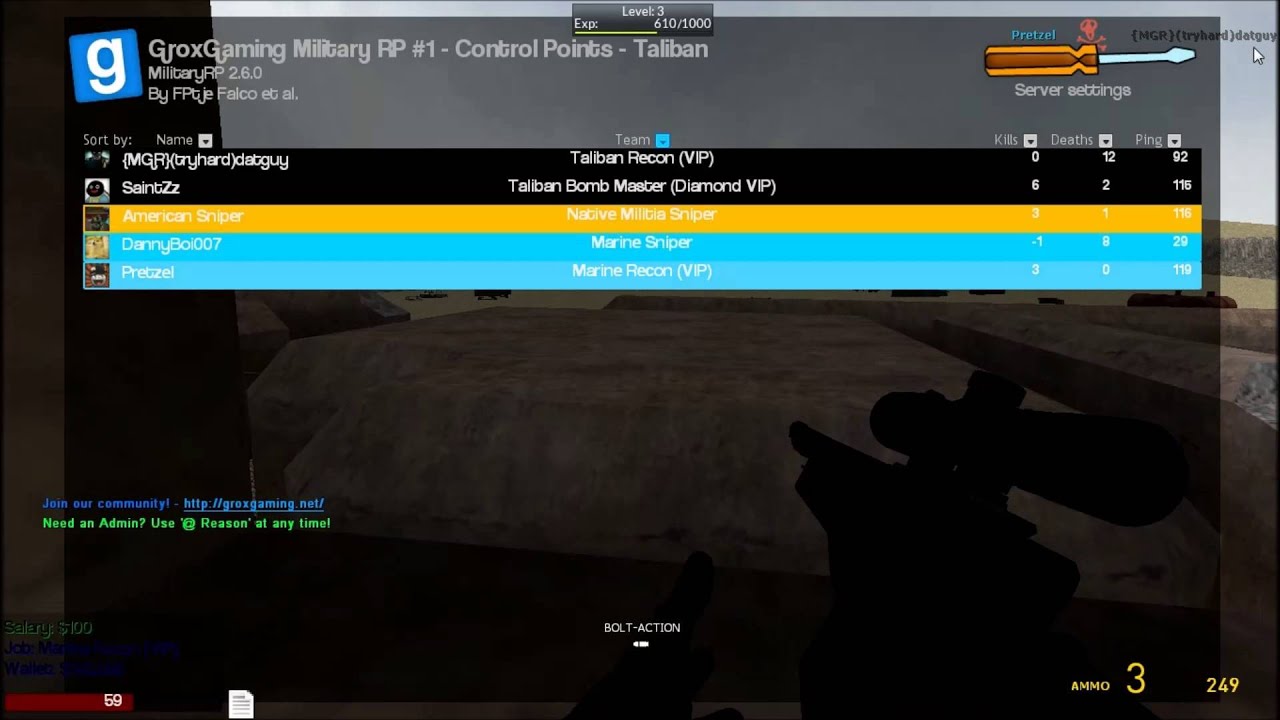 Propsurf - Groxgaming.net - Server 01, Taliban, Marines,  Native Militia