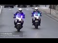 Police Motorcycles Responding Urgently in Paris - French Sirens