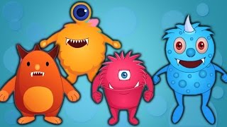 cinq petits monstres | enfants chansons populaires | comptines | Five Little Monsters