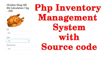 Inventory management system in Php with source code