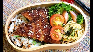 【お弁当 業務スーパー ハムカツ弁当】lunchbox bento