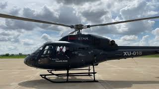 Airbus Helicopter AS355N twin engine Take off to Sihanoukville