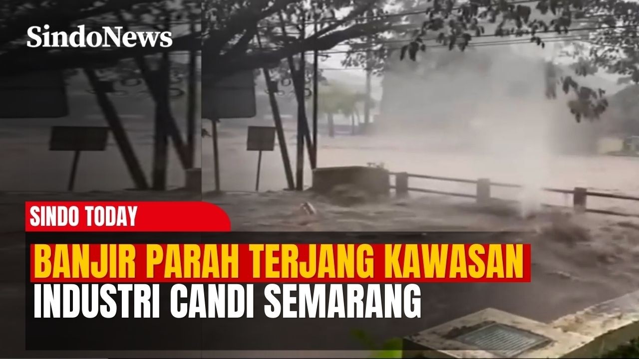 Banjir Parah Terjang Kawasan Industri Candi Semarang, Mobil Tenggelam & Motor Terseret | Sindo Today