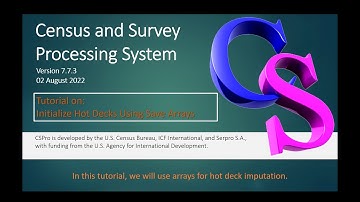 Tutorial on: Initialize Hot Decks Using Save Arrays