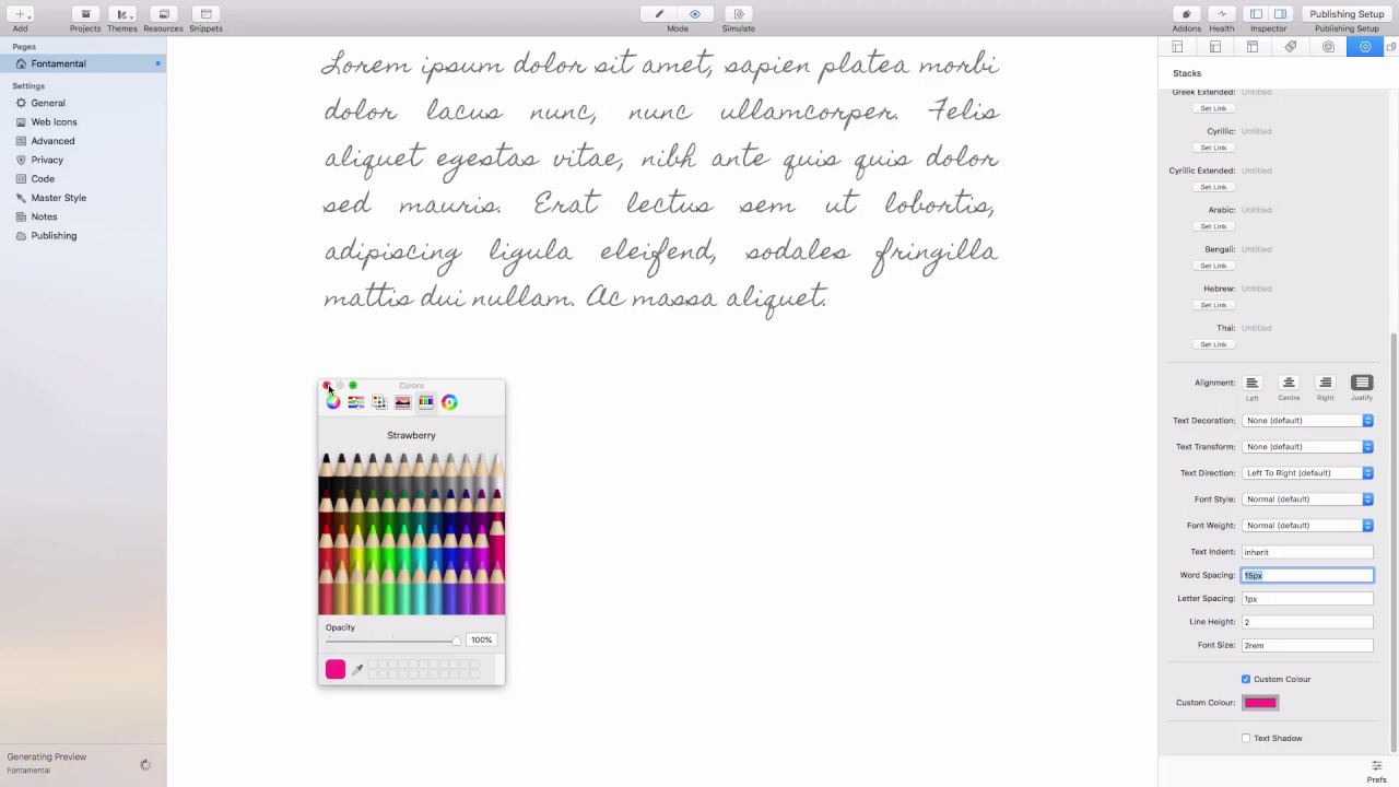 Fontamental stack for RapidWeaver - YouTube