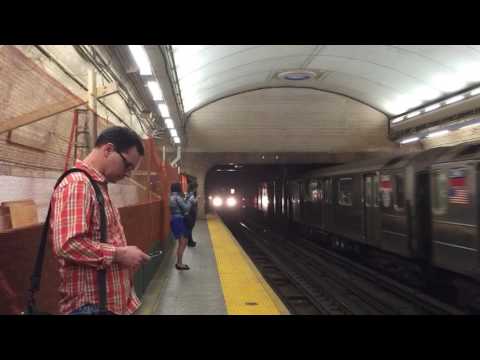 South Ferry-bound R62A (1) train arriving into 168th Street