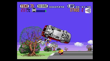 Outrun - Gameplay (Sega Genesis) [Retroarch/Genesis Plus GX] 4K