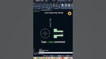 Oops Command in AutoCAD - 96 II How to use Undo Command ! #autocaddrawing #shortsviral