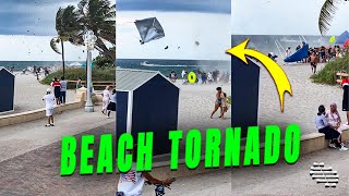 Small Tornado Appeared on a Beach