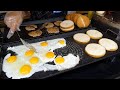 계란후라이 치즈버거, 직접 만든 패티 / fried egg cheeseburger - korean street food