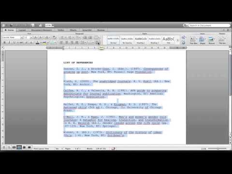 How to sort alphabetically your list of references in Microsoft Word II SARA MORA