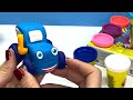 Лепим Синий Трактор из пластилина Плей До  Синий Трактор Гоша   tractor in Plasticine Play doh