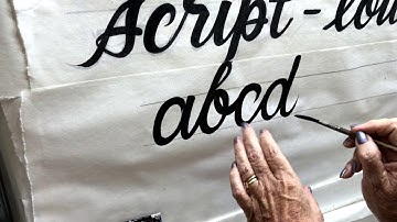 Script Lower Case Letters - Lesson #1