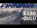 Finnair Embraer E190 autumn landing in Oulu