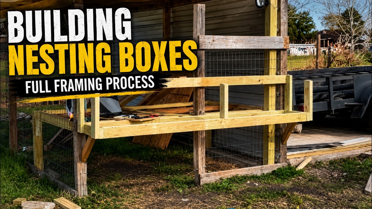 Nested Process Boxes Chicken Coop Nesting Boxes Build | Actual Framing Process - YouTube