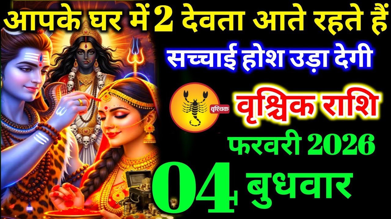 वृश्चिक राशि  04 फरवरी बुधवार ये 2 देवता घर रक्षा करते हैं सच्चाई होश उड़ा देगी। vrishchik Rashi