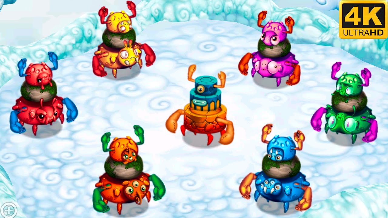 Prismatic Ziggurab all versions (My Singing Monsters Dawn Of Fire