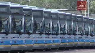 В Алматы 24 новых автобуса стали  курсировать по 85-му маршруту (01.11.16)