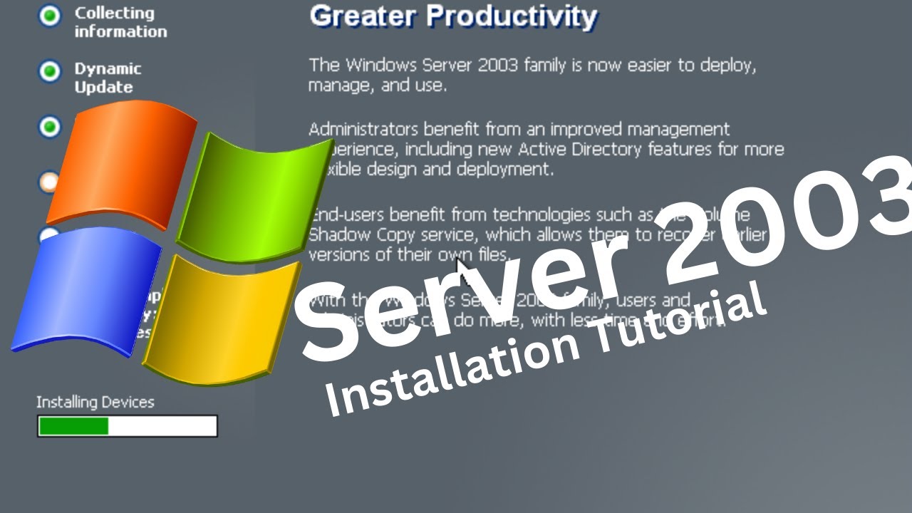 How to install Windows Server 2003 - YouTube