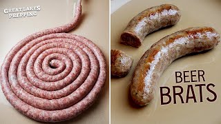 Beer Brats from Scratch | Delicious Homemade Bratwurst | SausageMaking Instructions plus Recipe