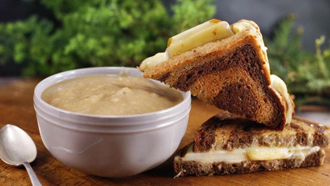 Potato-Parsnip Soup with Grilled Cheese and Pears | Rachael Ray Show